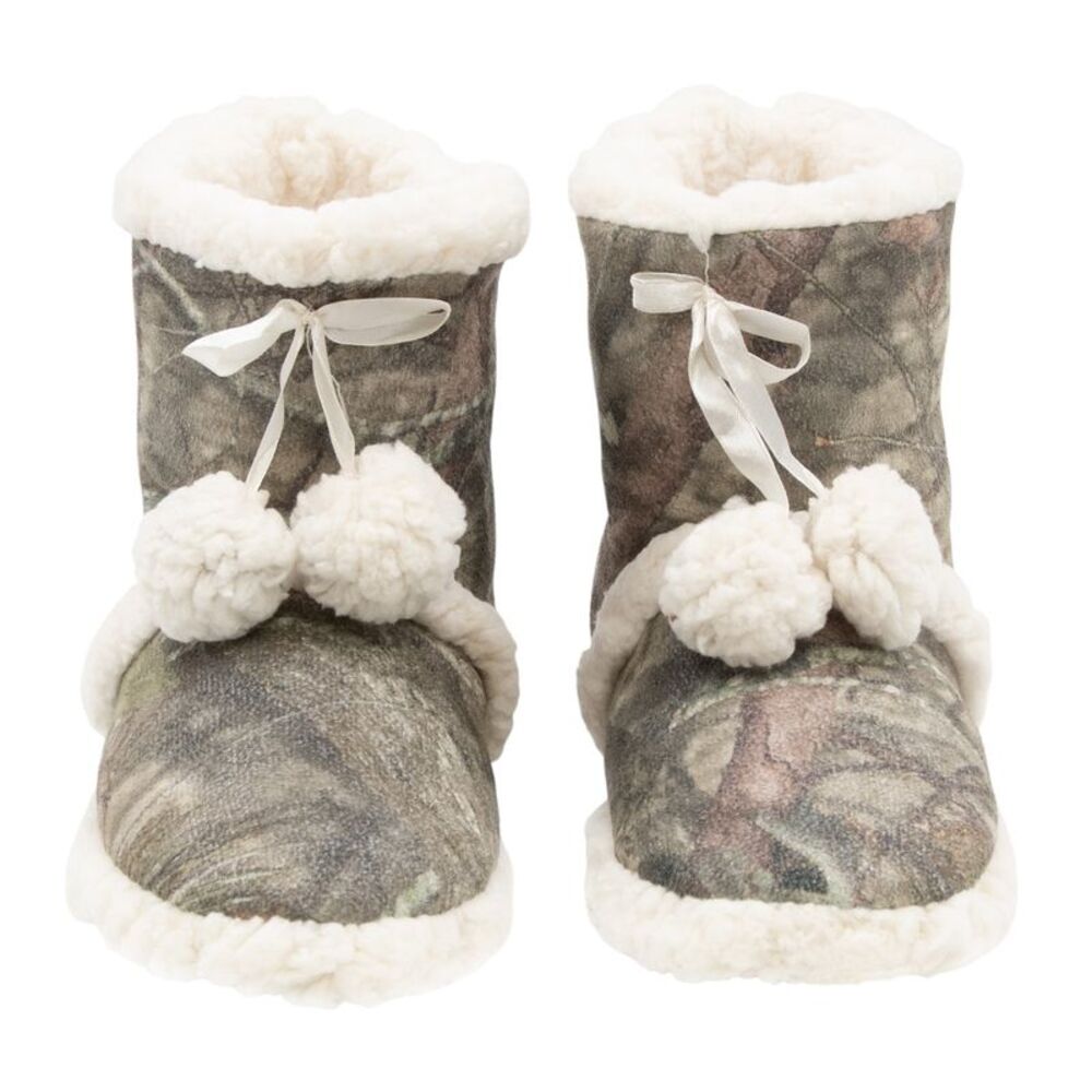 Mossy Oak Women's Booties Pull-on Slippers in Camouflage, Size Small (5-6)
